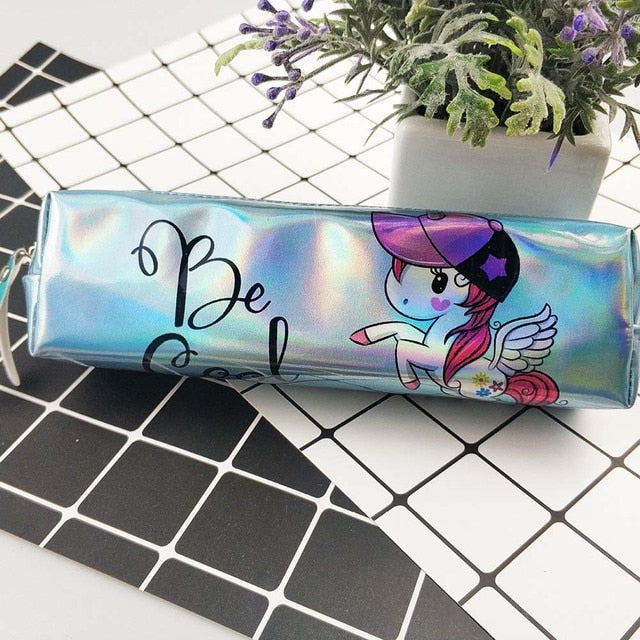 Amblot "Be cool" unicorn pencil case for kids