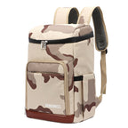Amblot Beige camo cooler backpack