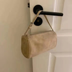 Amblot Beige Chic suede purse for night outings
