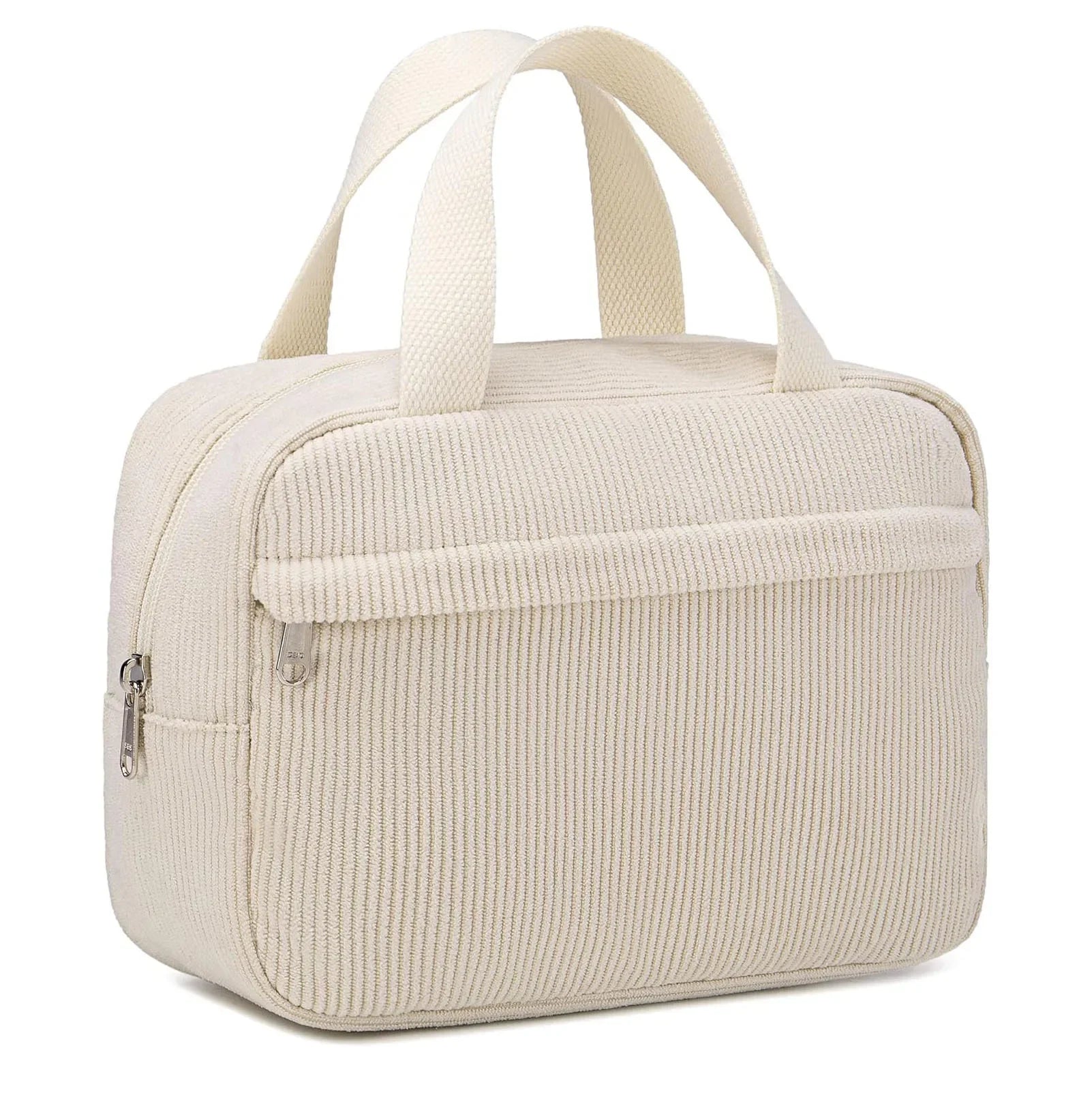 Amblot Beige Corduroy travel toiletry bag