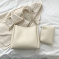 Amblot Beige Elegant women's leather tote bag