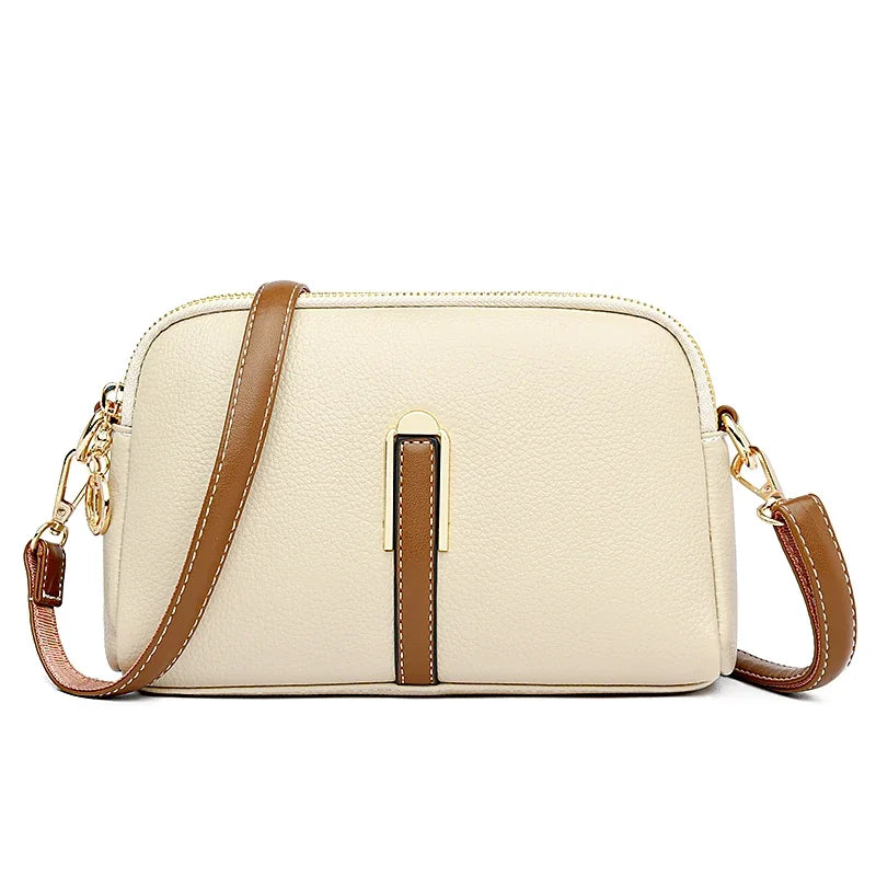 Amblot Beige Everyday leather crossbody bag