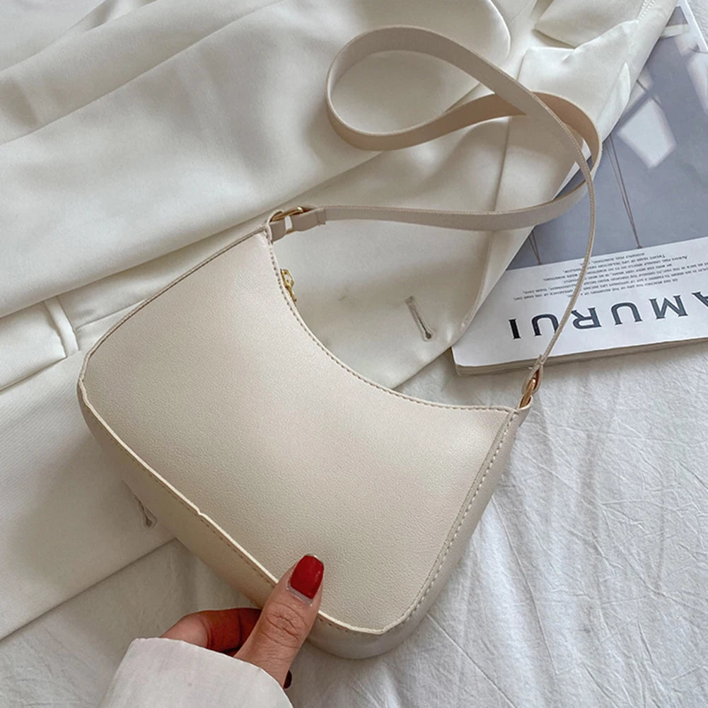 Amblot Beige Minimal leather sling crossbody