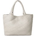 Amblot Beige Trendy leather tote bag