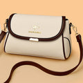 Amblot Beige Versatile leather crossbody bag