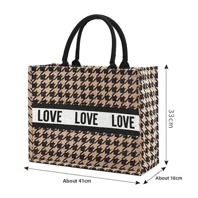 Amblot Beige woven shopper bag