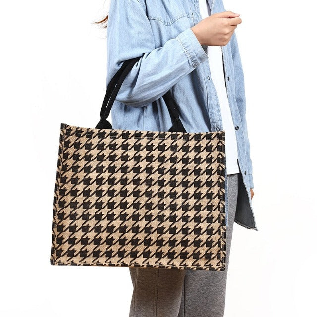 Amblot Beige woven shopper bag