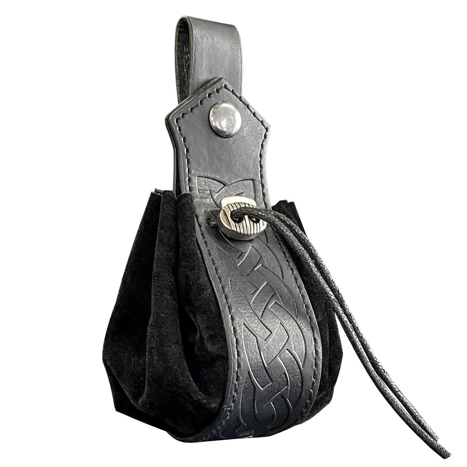 Amblot Black 1 Medieval leather coin pouch