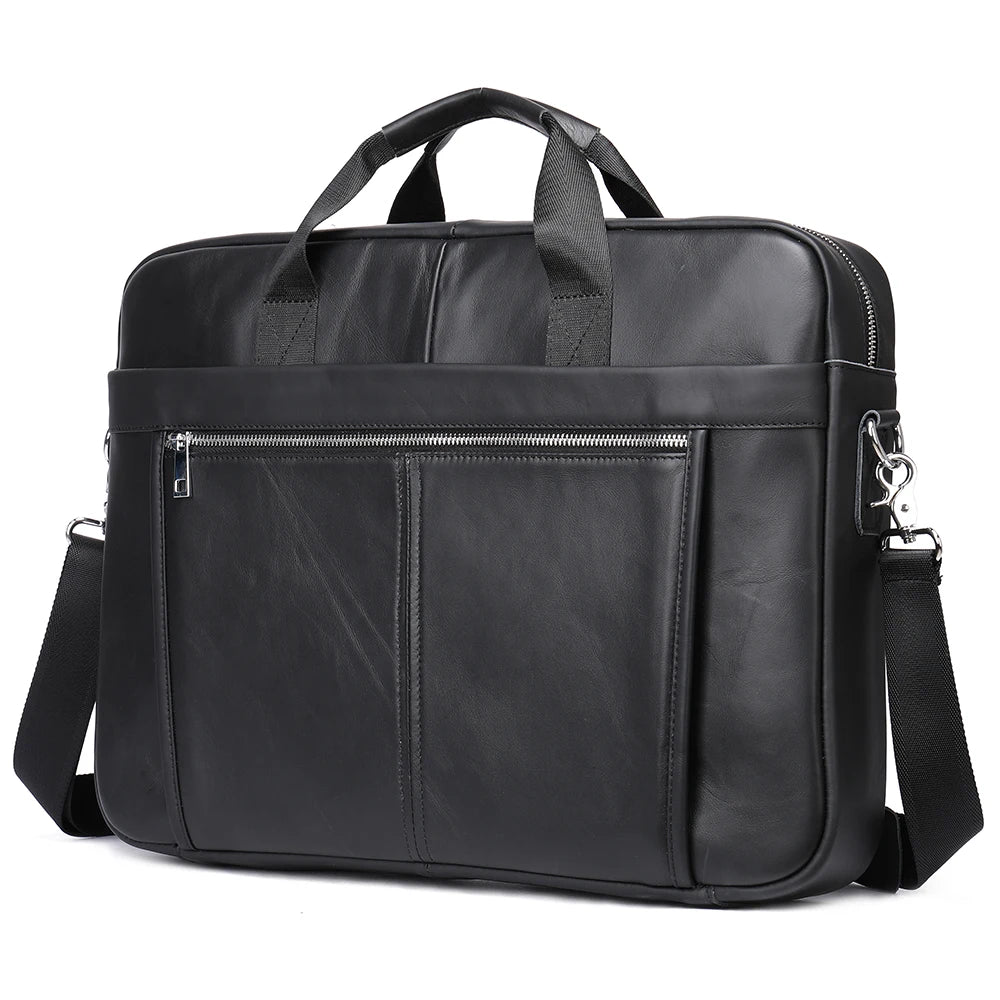 Amblot Black (14 inch) Stylish leather executive briefcase