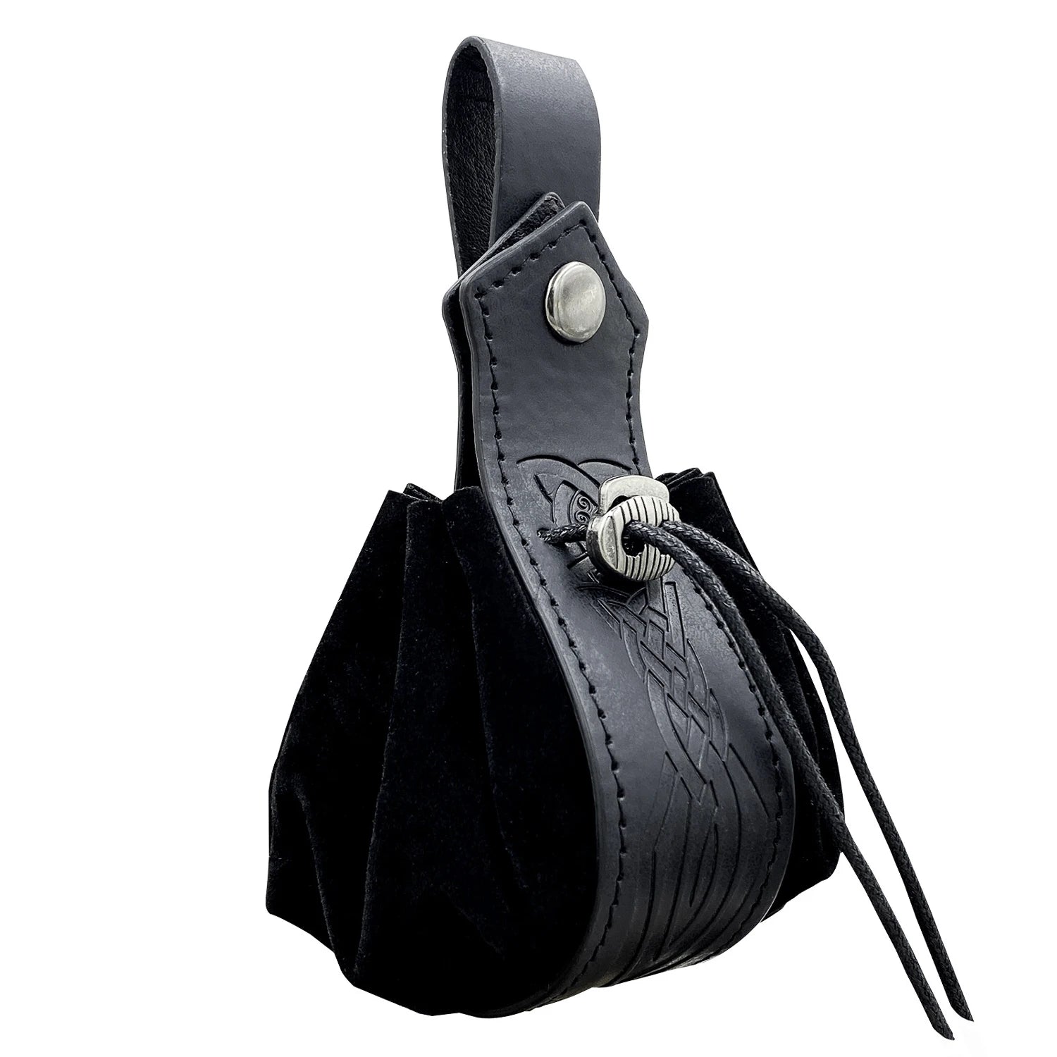 Amblot Black 5 Medieval leather coin pouch