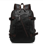 Amblot Black and brown Men's premium leather fashion backpack