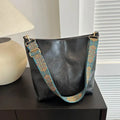 Amblot Black Boho leather tote bag