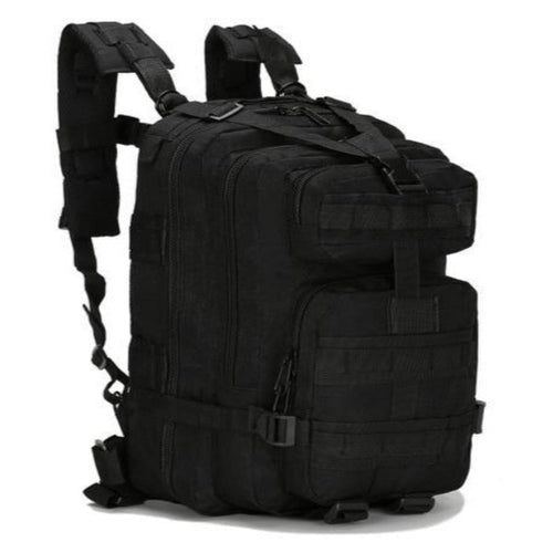 Amblot Black camo military-style tactical backpack