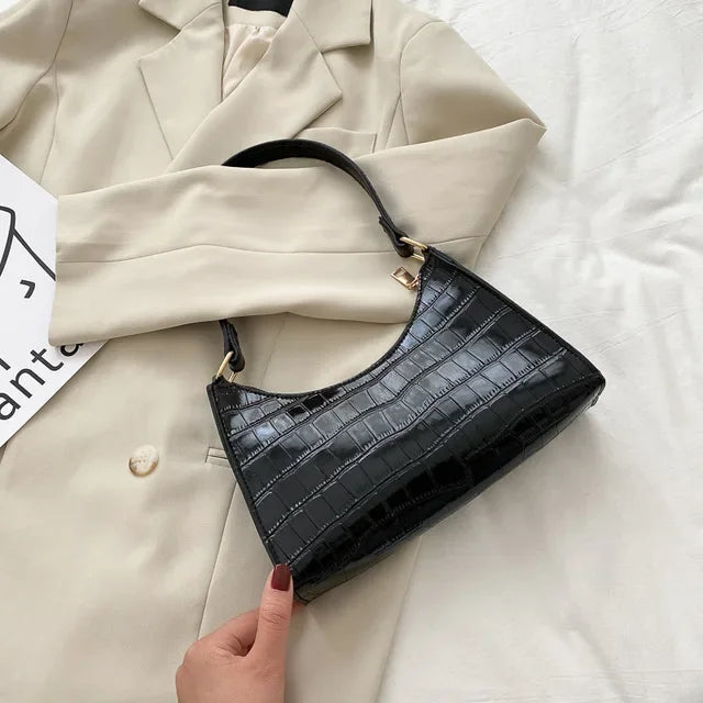 Amblot Black Chic leather shoulder bag