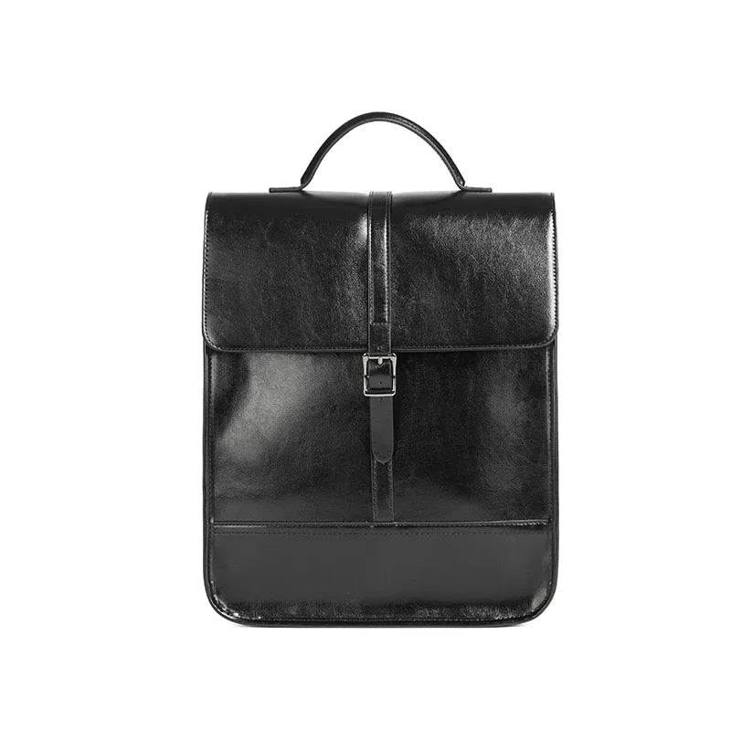 Amblot Black Classic leather satchel
