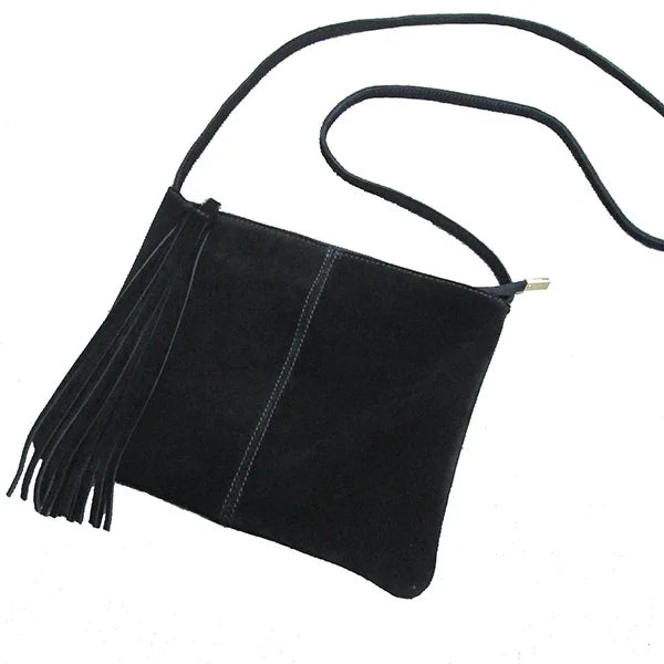 Amblot Black Colorful suede purse