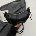Amblot Black Crescent leather hobo bag