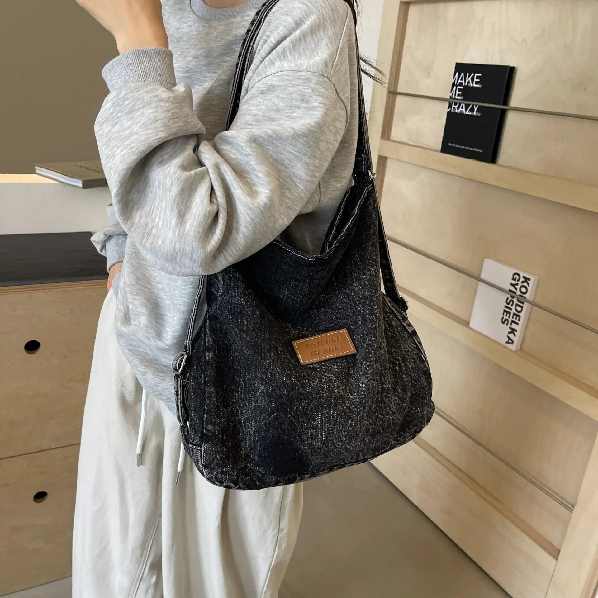 Amblot Black Embossed tote bag