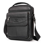 Amblot Black Fashionable leather crossbody bag