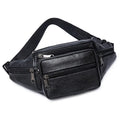 Amblot Black Large leather fanny pack