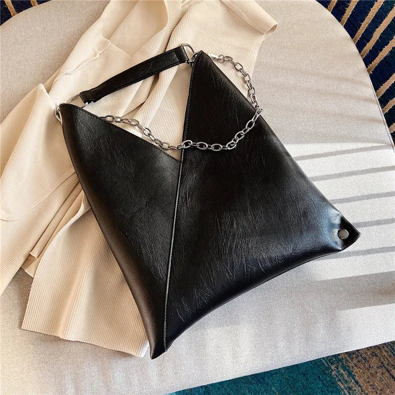 Amblot Black Large leather handbag