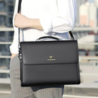 Amblot Black (Large) Men's formal leather briefcase