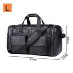 Amblot Black (Large) Style 1 Urban leather holdall with top handles