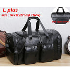 Amblot Black (Large) Style A Convertible leather duffle bag