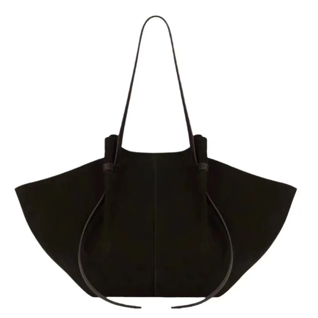 Amblot Black Large suede tote bag
