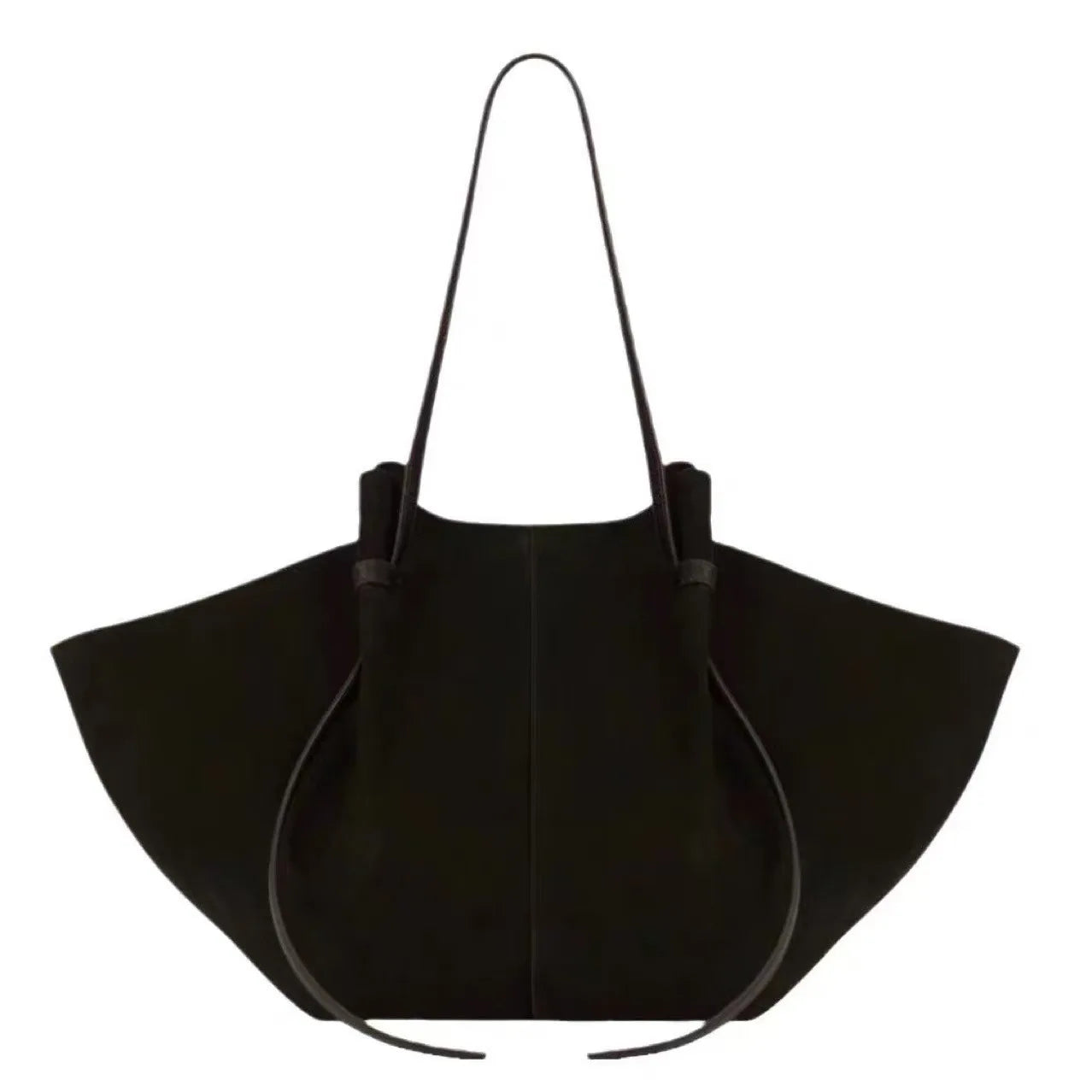 Amblot Black Large suede tote bag