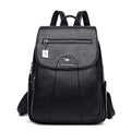 Sac cartable en cuir pour femme noir
