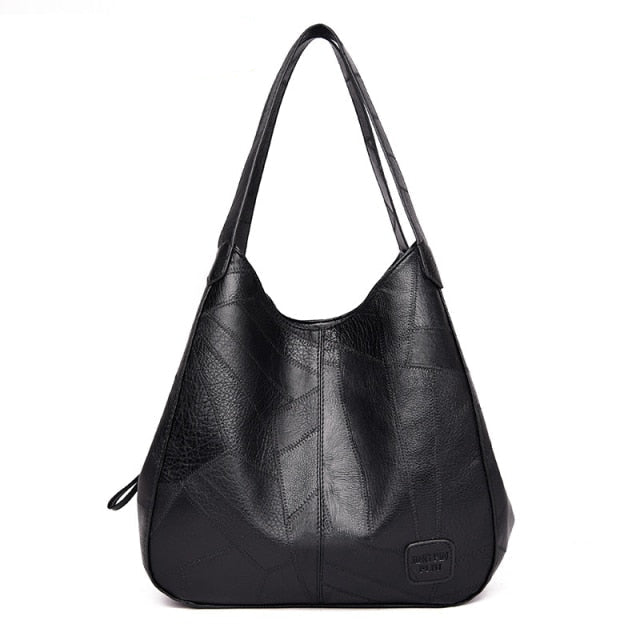 Amblot Black leather hobo bag