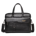 Amblot Black Leather laptop bag