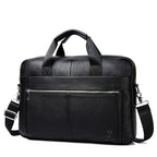 Amblot Black Leather laptop portfolio bag
