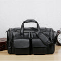 Amblot Black (Medium) Style 1 Urban leather holdall with top handles