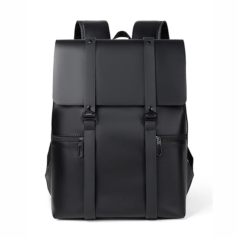 Amblot Black Men's leather backpack rucksack