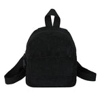 Amblot Black Mini corduroy backpack