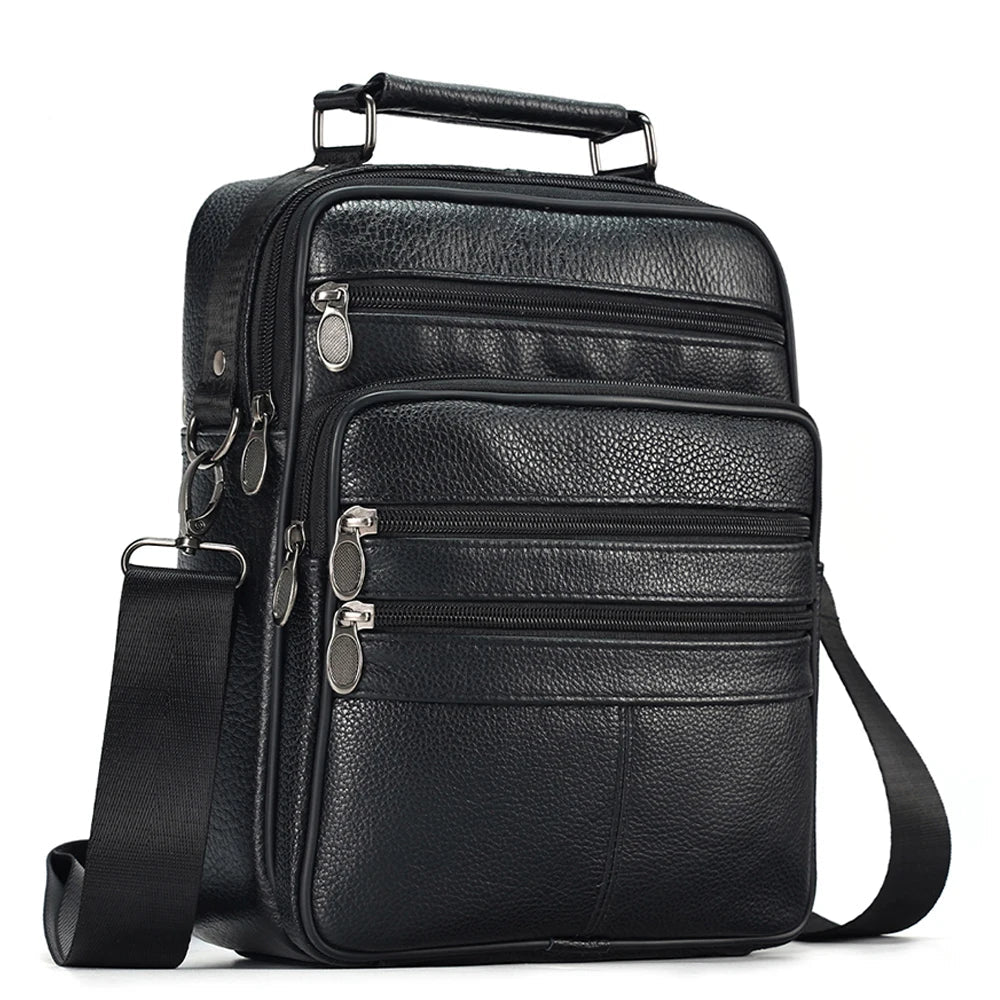 Amblot Black Premium leather sling crossbody bag