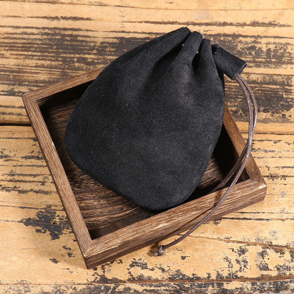 Amblot Black Retro leather belt pouch