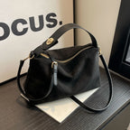 Amblot Black (Small) Spacious suede tote bag
