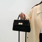 Amblot Black Structured suede purse
