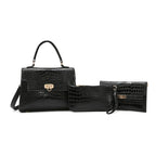 Amblot Black (Three Sets) Leather handbag