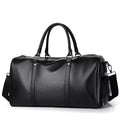 Amblot Black Travel-ready leather holdall