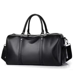 Amblot Black Travel-ready leather holdall