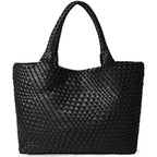 Amblot Black Trendy leather tote bag