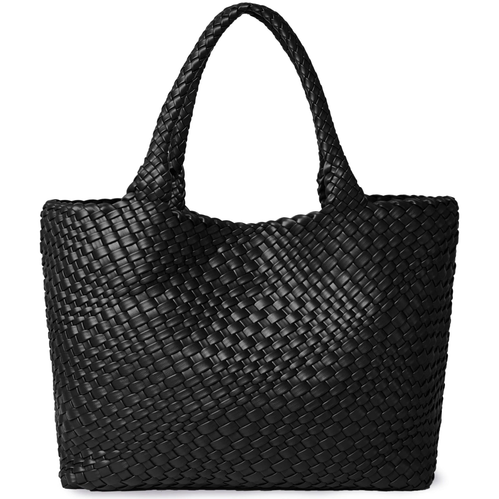 Amblot Black Trendy leather tote bag