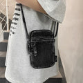 Amblot Black Trendy washed denim purse