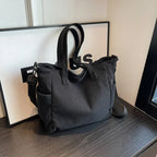 Amblot Black Versatile corduroy tote bag for women