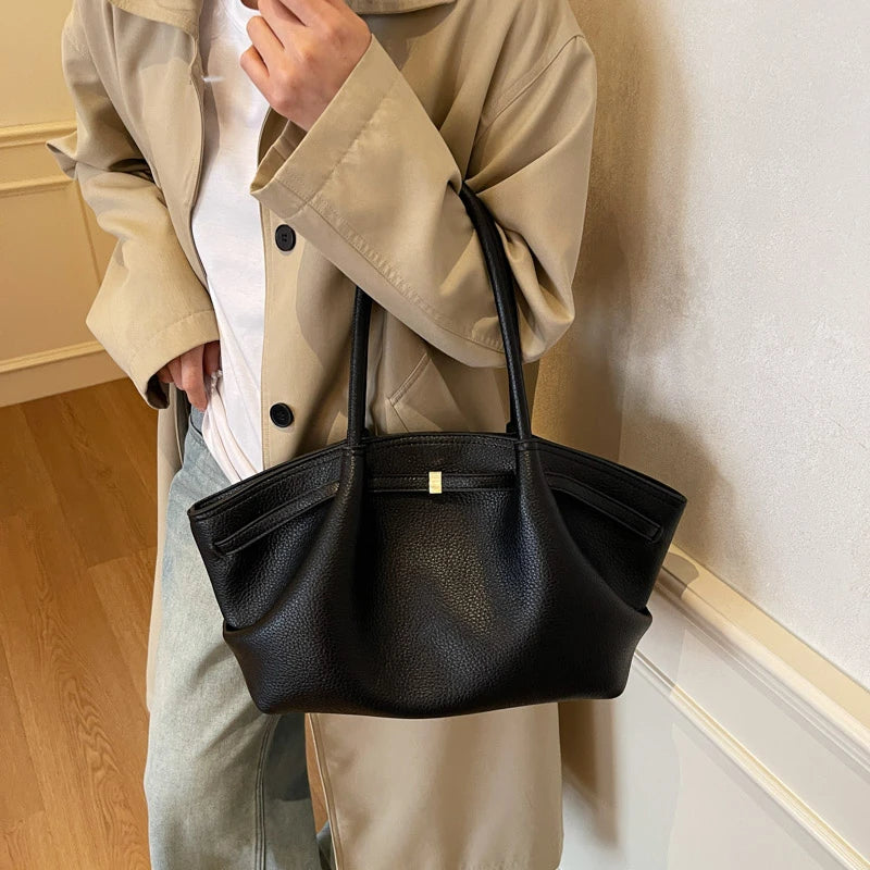 Amblot black Versatile leather handbag