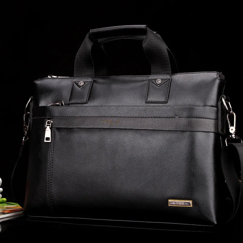 Amblot Black Vintage leather office briefcase